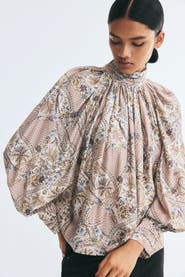 H&M Balloon-sleeved Blouse