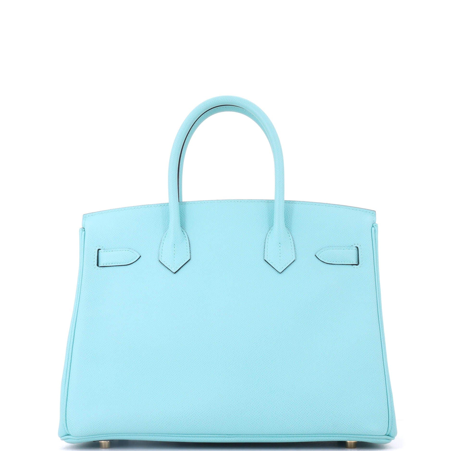 Birkin Handbag Blue Epsom with Gold Hardware 30, Alternate, color, Blue