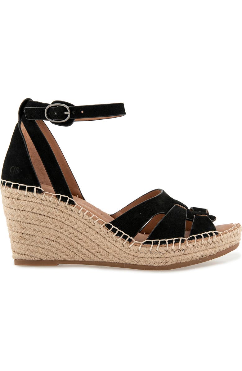 Gentle Souls Espadrille Wedge Sandal, Alternate, color, Black Nubuck