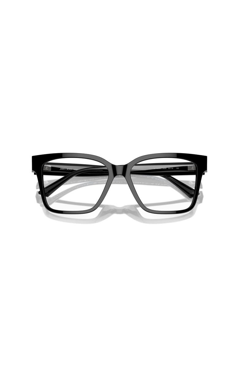 Jimmy Choo 53mm Rectangle optical glasses, Alternate, color, Black