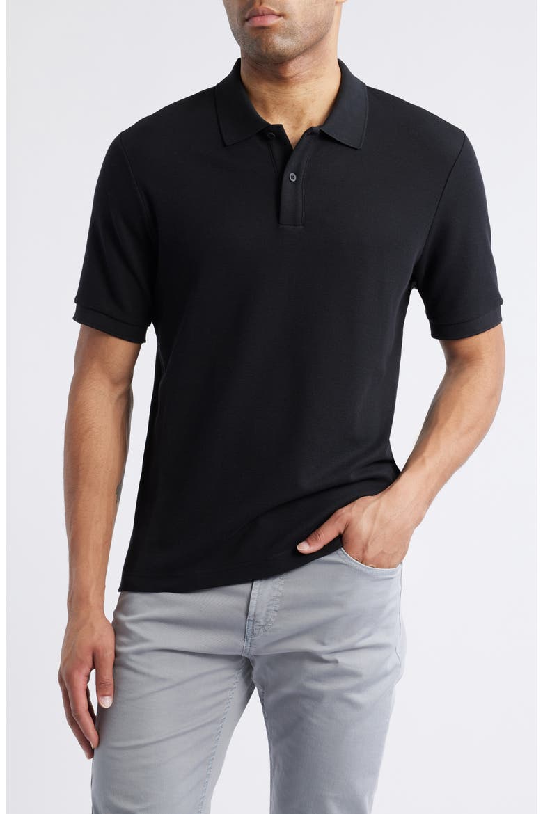 Pima Cotton Piqué Polo, Main, color, BLACK