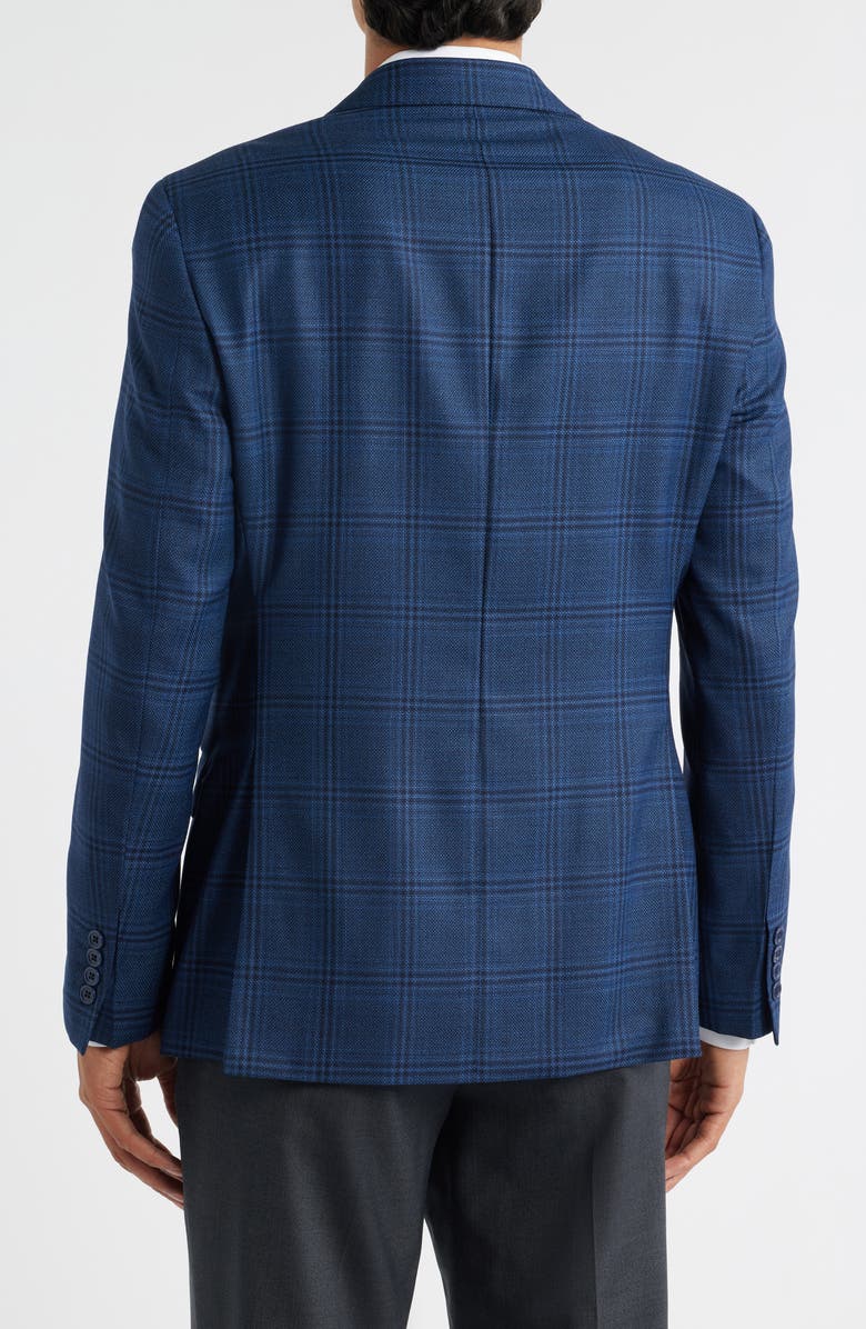Emporio Armani G-Line Textured Navy Check Sport Coat, Alternate, color, Fancy Blue