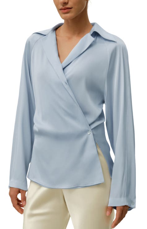 Multipositional Silk Shirt