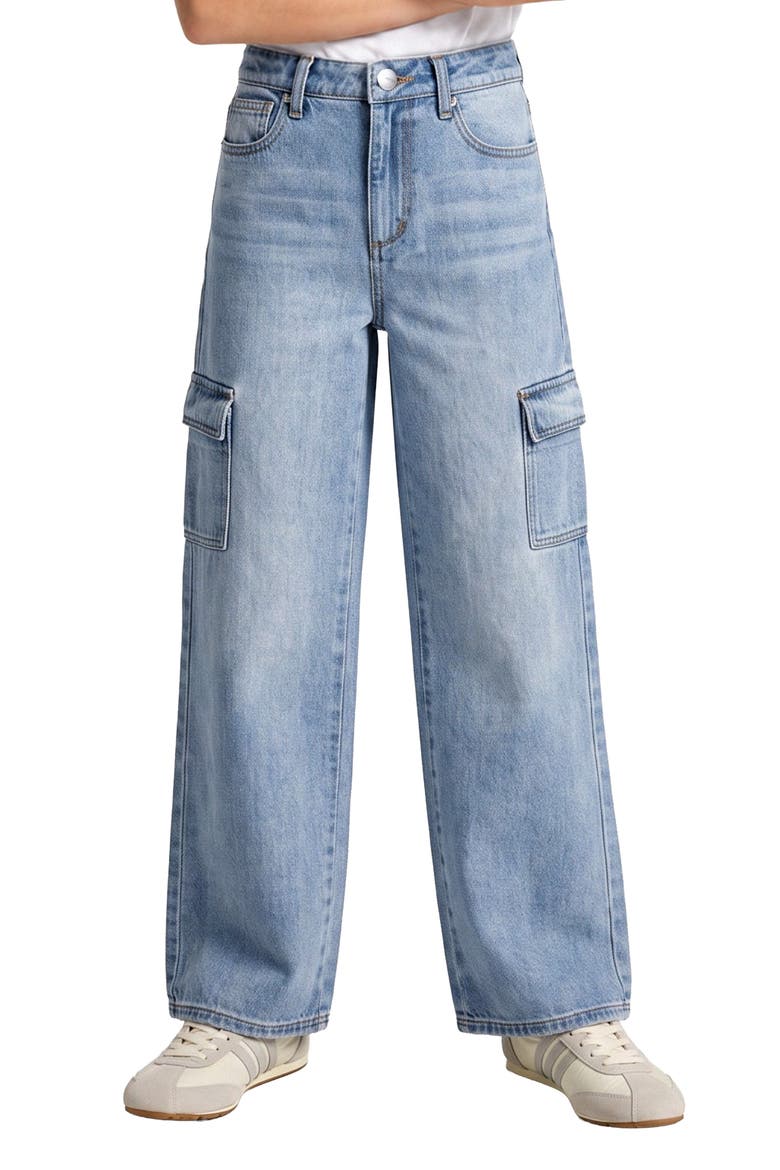 Kids' Mia Low Rise Wide Leg Jeans, Alternate, color, BLEACH WASH