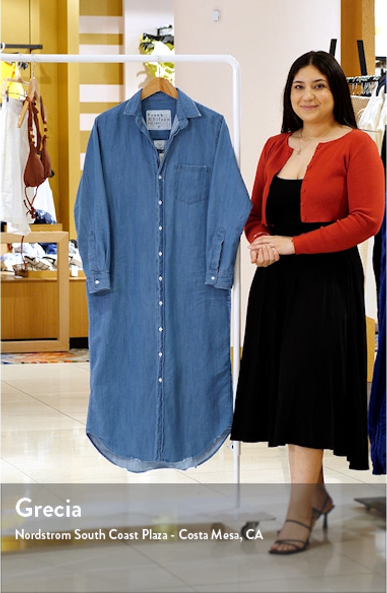 Rory Long Sleeve Denim Maxi Shirtdress, sales video thumbnail