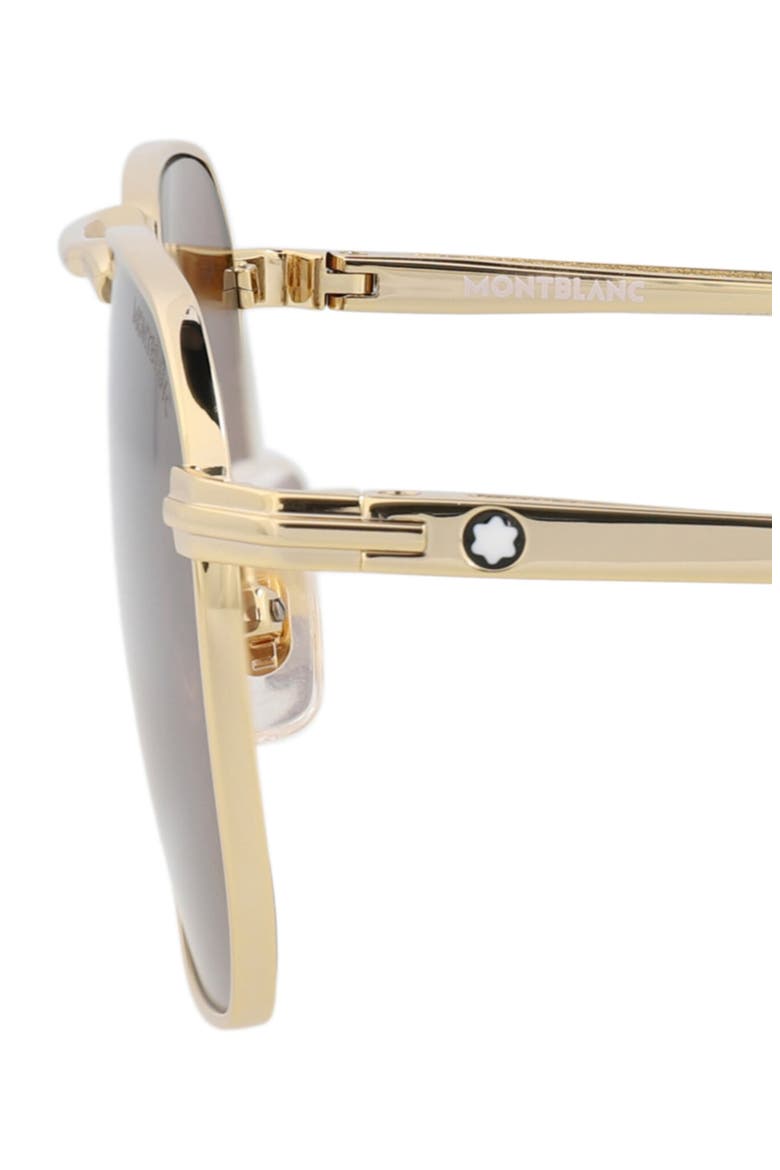 53mm Square Sunglasses, Alternate, color, GOLD GOLD BROWN