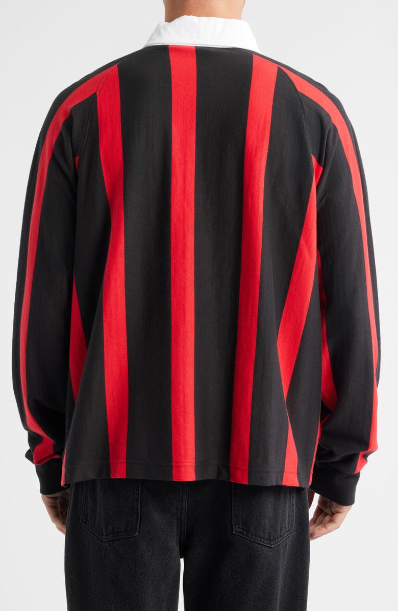 Obey Landon Stripe Rugby Shirt, Alternate, color, Black Multi