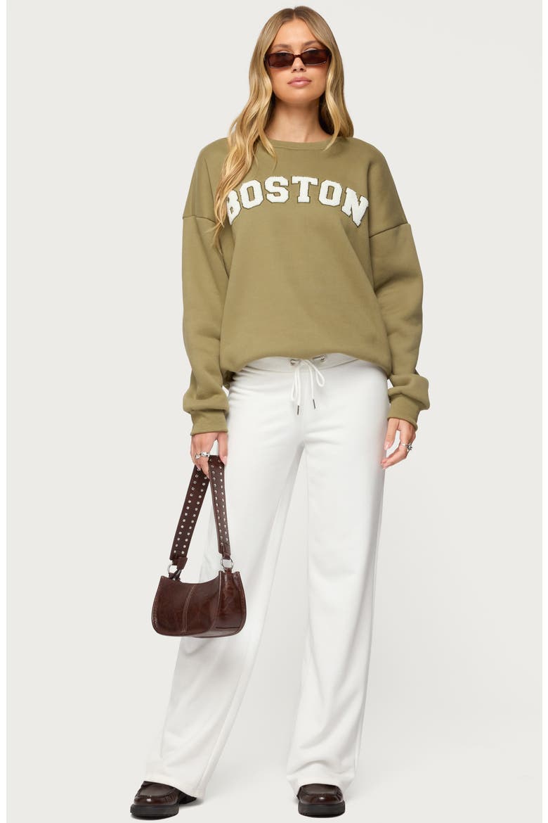 Boston Girl Sweatshirt, Alternate, color, OLIVE