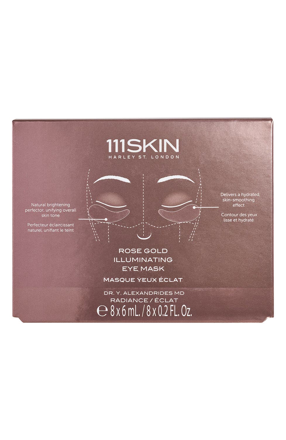 Rose Gold Illuminating 8-Piece Eye Mask Box