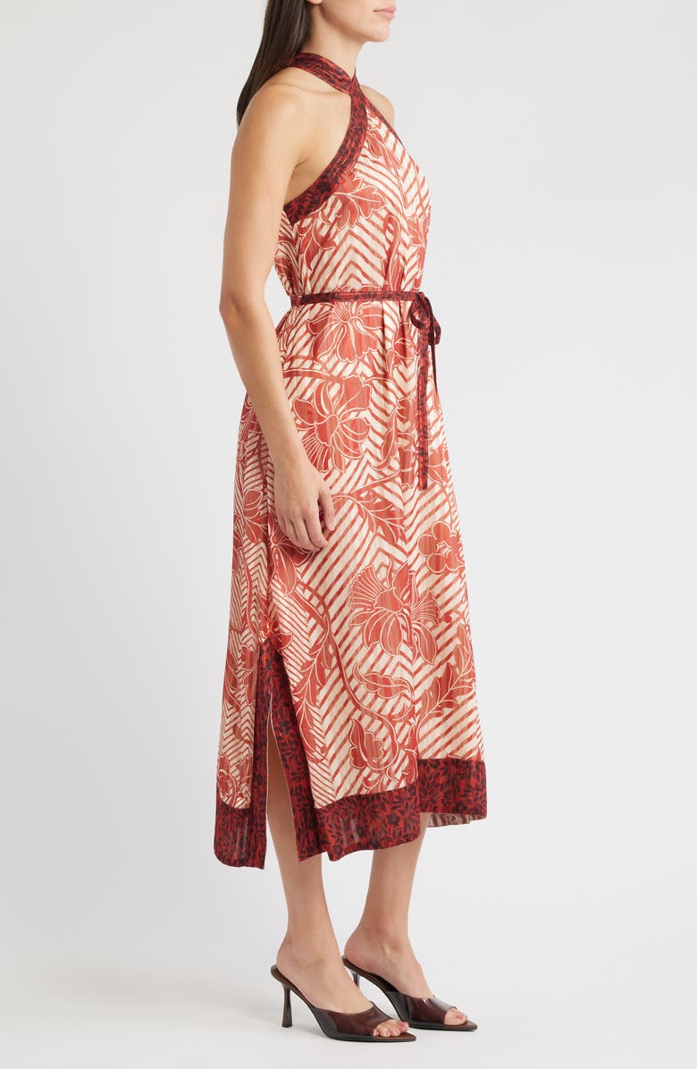 CIEBON Betty Tie Waist Maxi Dress, Alternate, color, Red