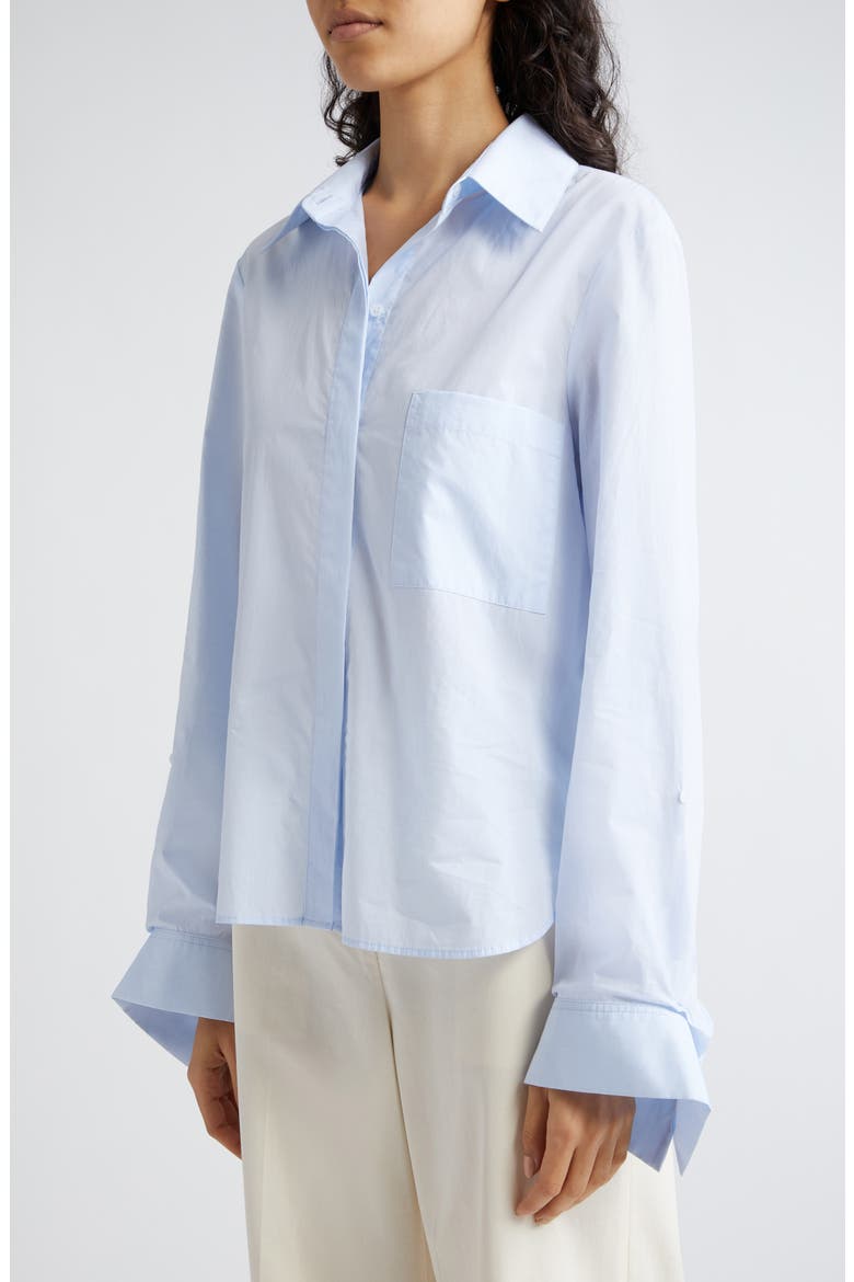 Boyfriend Button-Up Shirt, Alternate, color, BABY BLUE