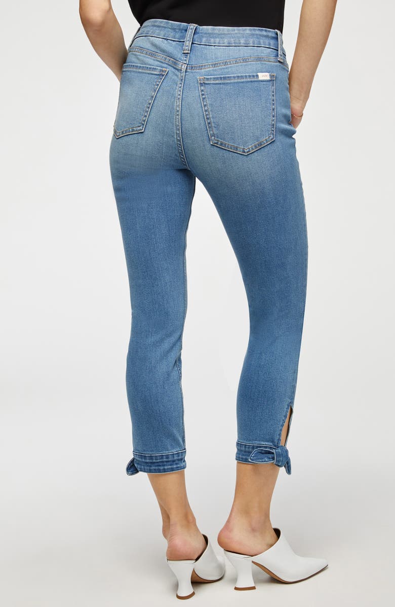 JEN7 by 7 For All Mankind Tie Hem Crop Skinny Jeans, Alternate, color, 