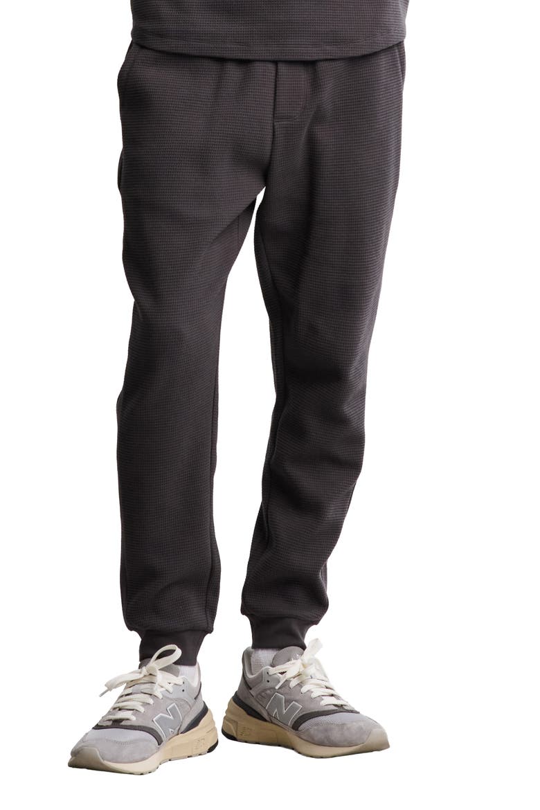 Waffle Knit Thermal Joggers, Main, color, CARBON