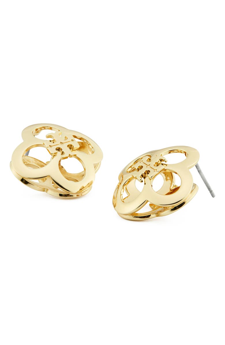Tory Burch Kira Clover Drop Earrings, Alternate, color, 