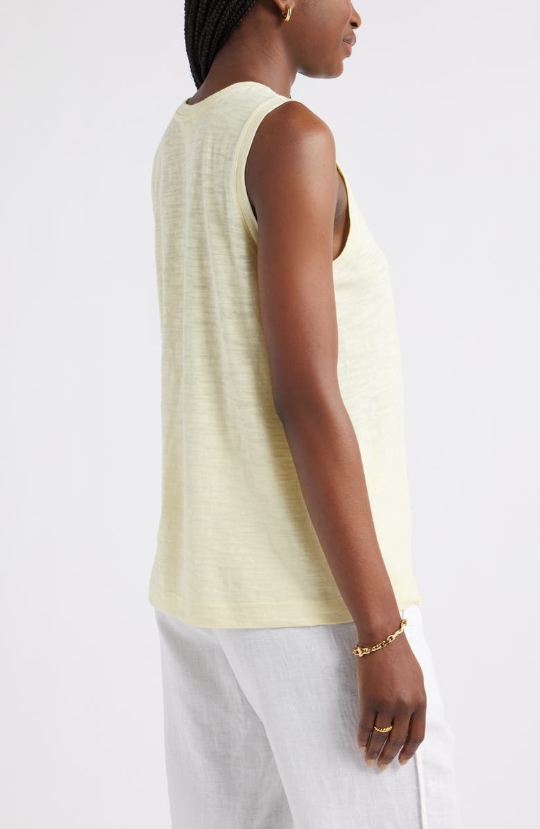 Caslon<sup>®</sup> Sleeveless Cotton Blend Crewneck T-Shirt, Alternate, color, Yellow Pastel