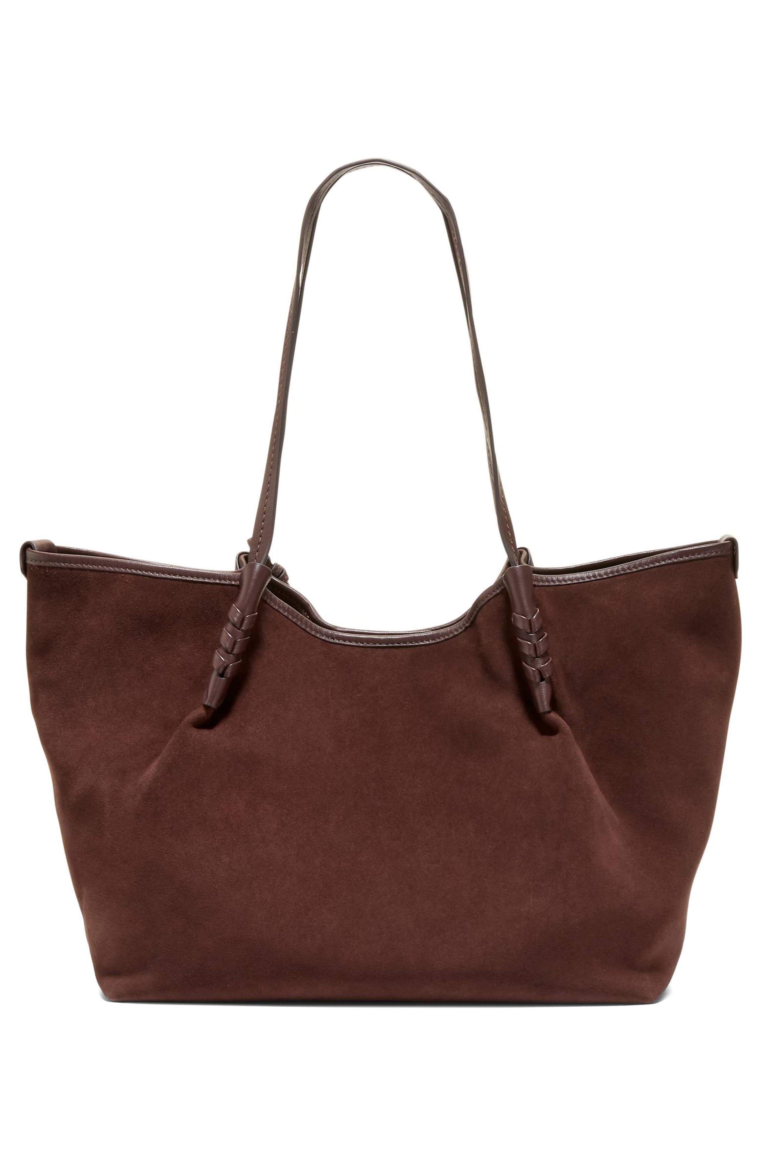 Isabella Leather Slouchy Tote, Alternate, color, MADEIRA BROWN