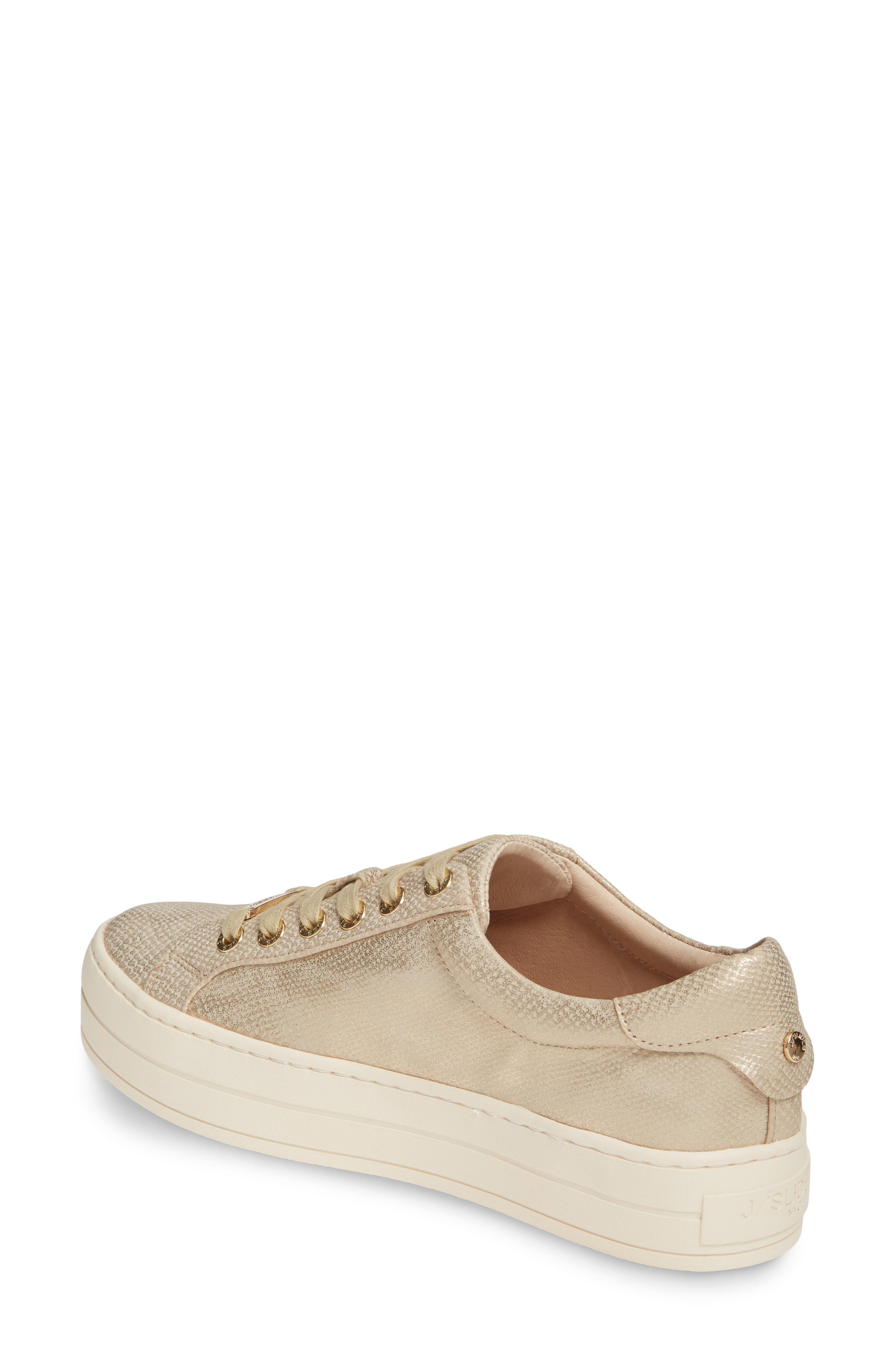 Hippie Platform Sneaker, Alternate, color, GOLD METALLIC NUBUCK LEATHER