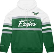 Mitchell & Ness Men's Mitchell & Ness White/Kelly Green Philadelphia Eagles Big & Tall Head Coach Hoodie