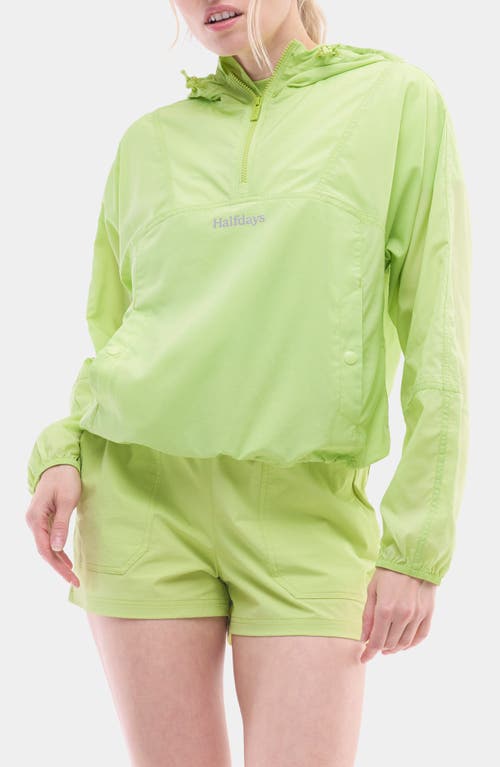 Halfdays Joyner Windbreaker Anorak In Pistachio