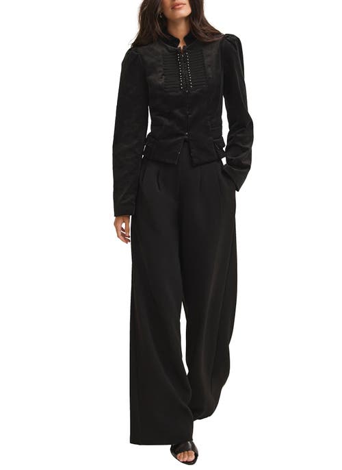 Mint Velvet Velvet Military Jacket In Black