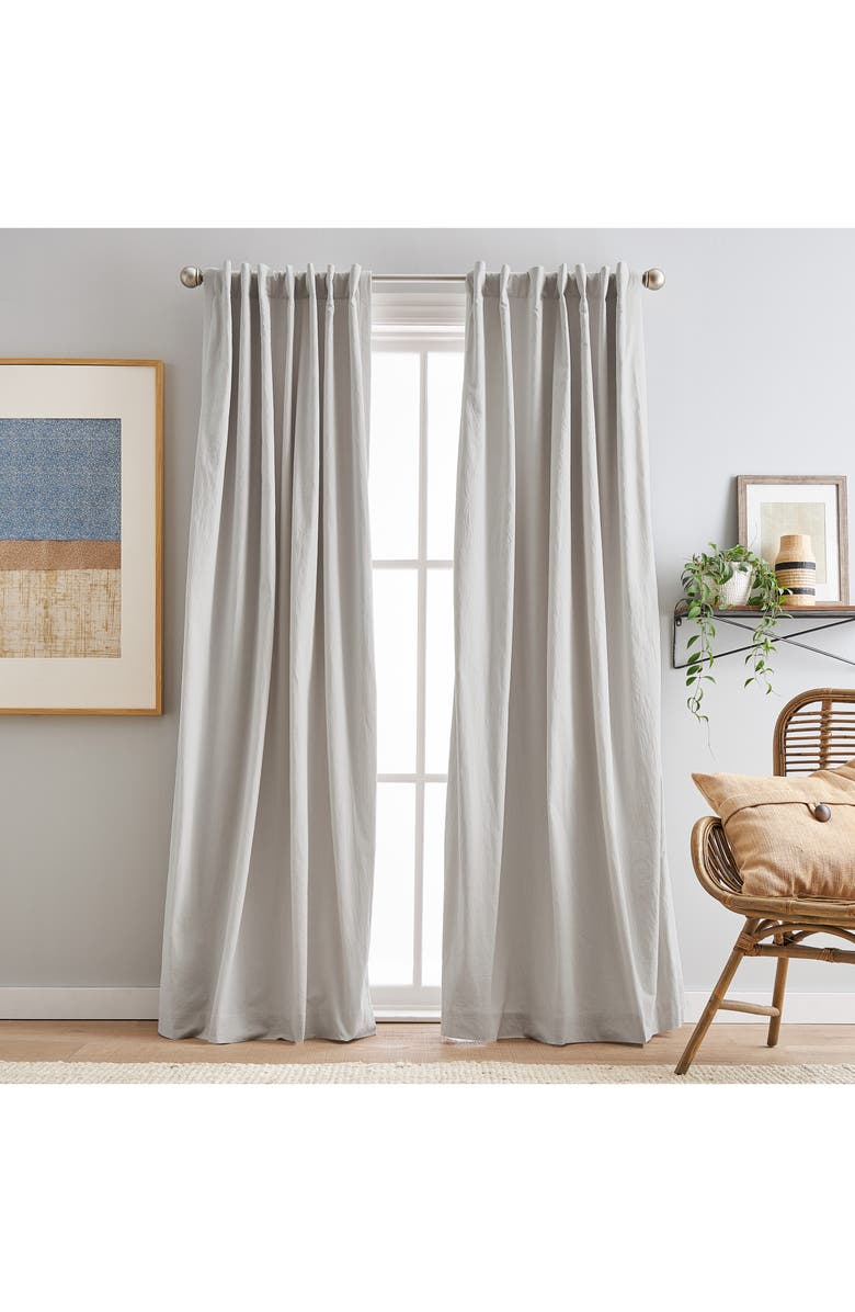 Peri Home Sanctuary Set of 2 Lined Linen Curtain Panels, Alternate, color, 