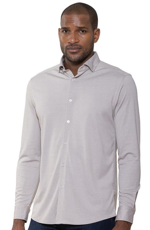 Micro Melange Knit Shirt