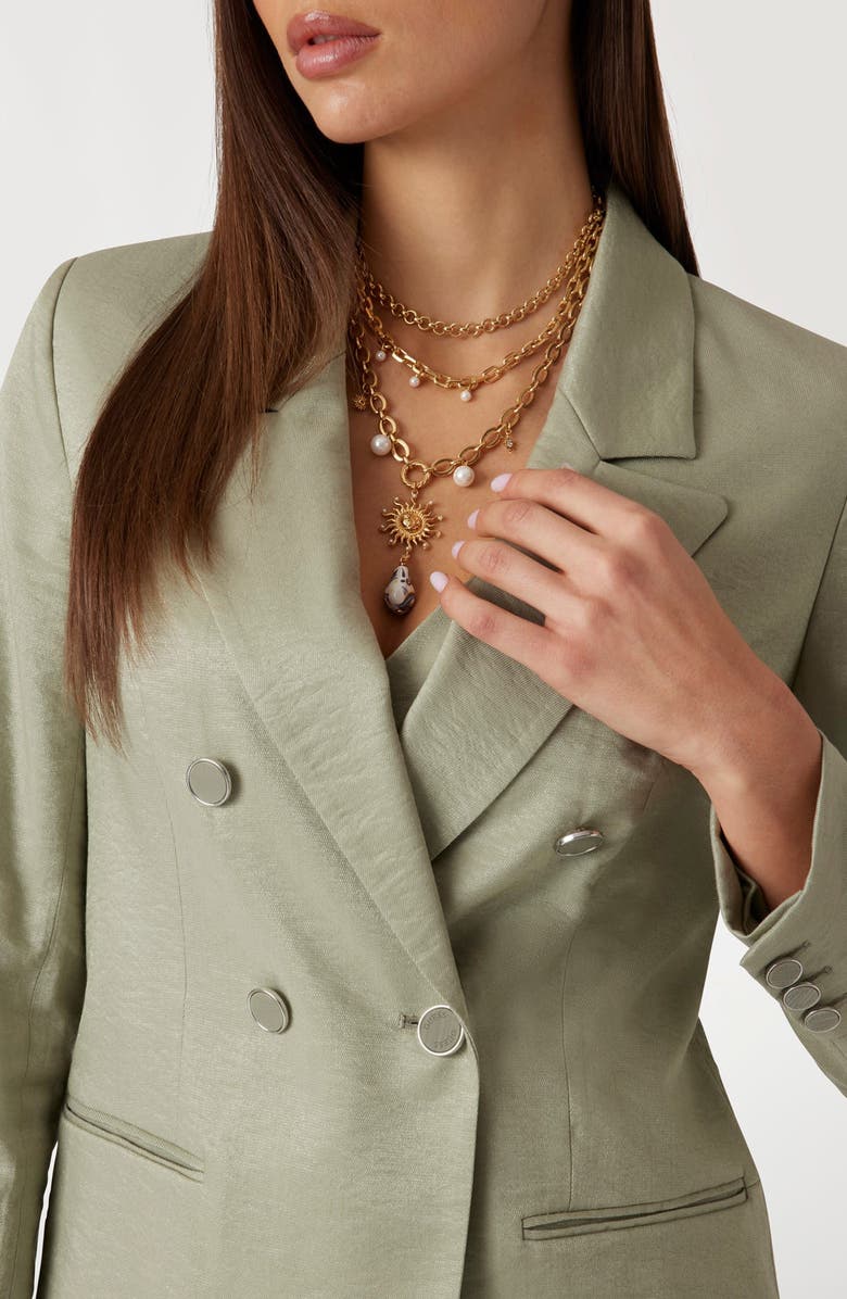 GUESS Camille Perfect Satin Blazer, Alternate, color, 