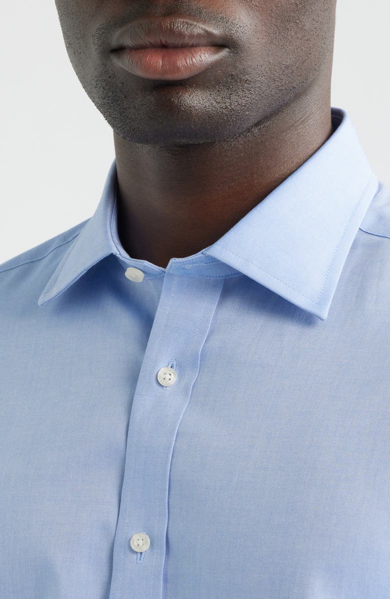 Hickey Freeman Modern Fit Pima Cotton Dress Shirt, Alternate, color, 