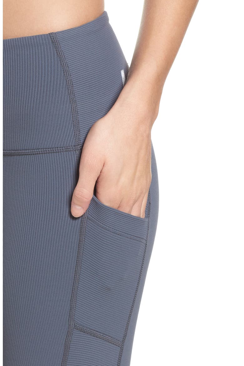 Divine High Waist Rib Leggings, Alternate, color, GREY GRAPHITE