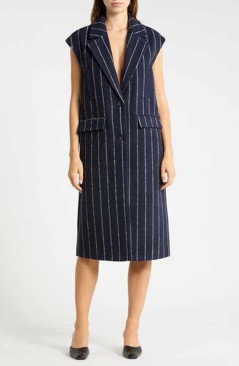 Collared Pinstripe Dress