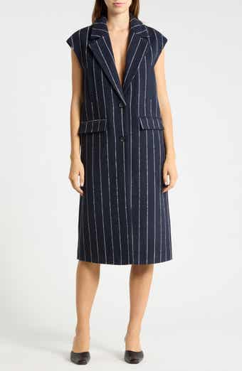 Collared Pinstripe Dress