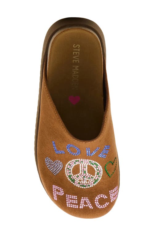 Steve Madden Kids' Vesper Rhinestone Slide In Brown