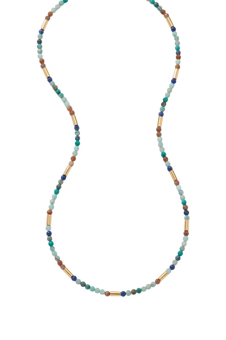 Multicolor Beaded Necklace, Main, color, GOLD