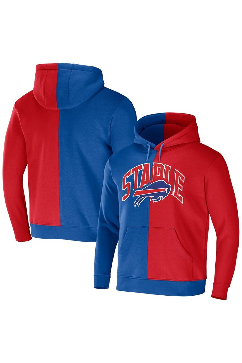 Men's NFL x Staple Royal Buffalo Bills Split Logo Pullover Hoodie, Main, color, Royal