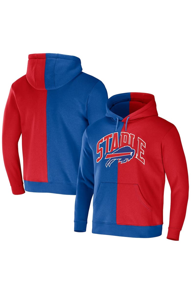 STAPLE Men's NFL x Staple Royal Buffalo Bills Split Logo Pullover Hoodie, Main, color, 
