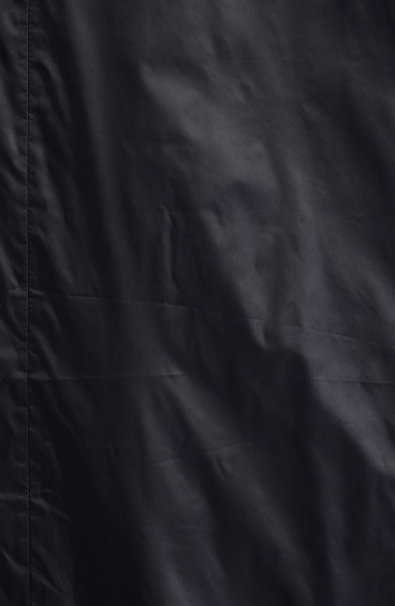 Eileen Fisher High Collar Padded Longline Coat, Alternate, color, Black