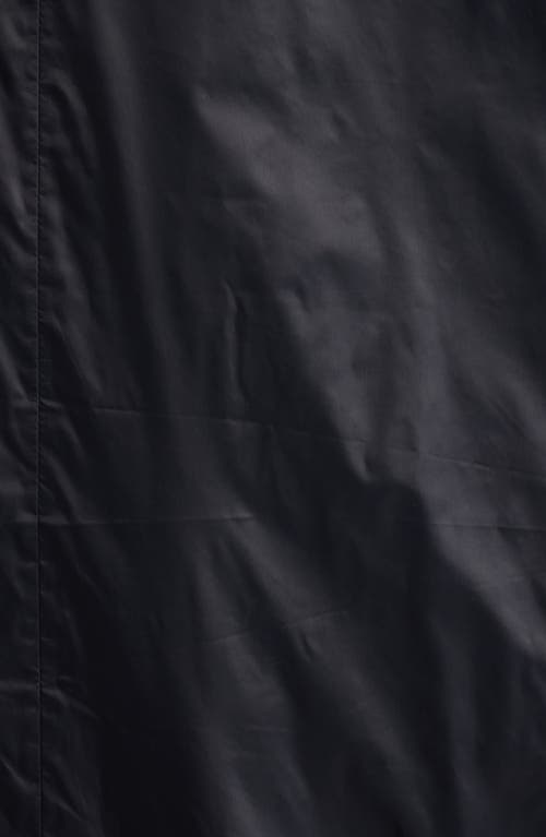 Eileen Fisher High Collar Padded Longline Coat In Black