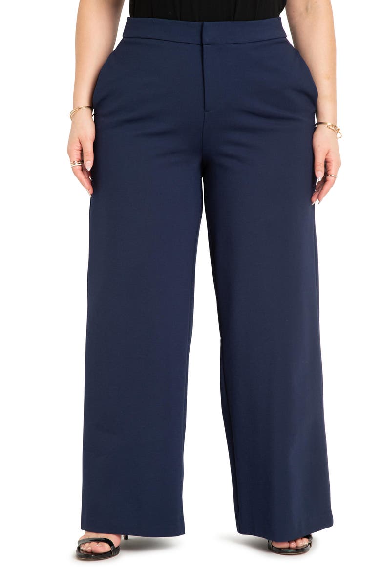 The Ultimate Stretch Wide Leg Work Pant, Main, color, MARITIME BLUE