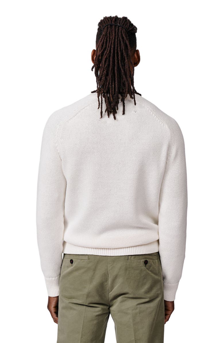 Aubin Lacey Cotton Linen Crew Neck Jumper, Alternate, color, Ecru
