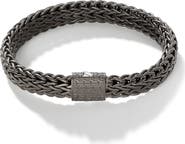 John Hardy Icon Flat Bracelet, Dark Silver, 11mm