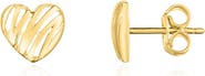 The Lovery Fine Jewelry Scribble Heart Stud Earrings