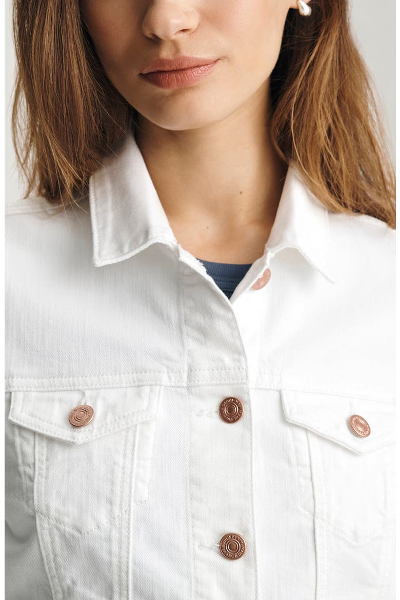 Samantha Denim Jacket, Alternate, color, WHITE FLEX BLUE