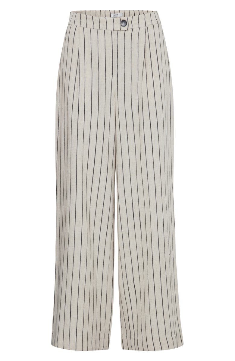 B.YOUNG Johanna Striped Pants, Main, color, Linen Black Stripe
