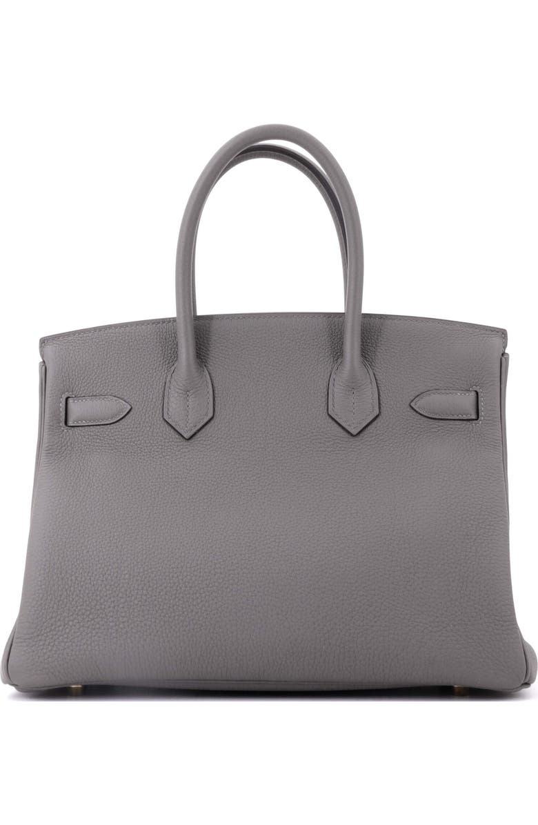 Pre-Owned Hermes Birkin Handbag Grey Togo with Gold Hardware 30, Alternate, color, Gris Meyer