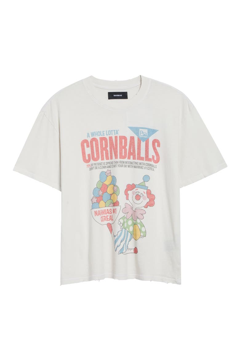 Cornballs Boxy Cotton Graphic T-Shirt, Main, color, EGG WHITE DJ VINTAGE JERSEY