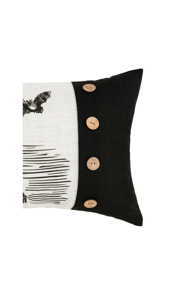 C&F Home Haunted House Halloween 100% Polyester Printed Accent Pillow w/ Decorative Buttons 13" x 20", Alternate, color, Beige