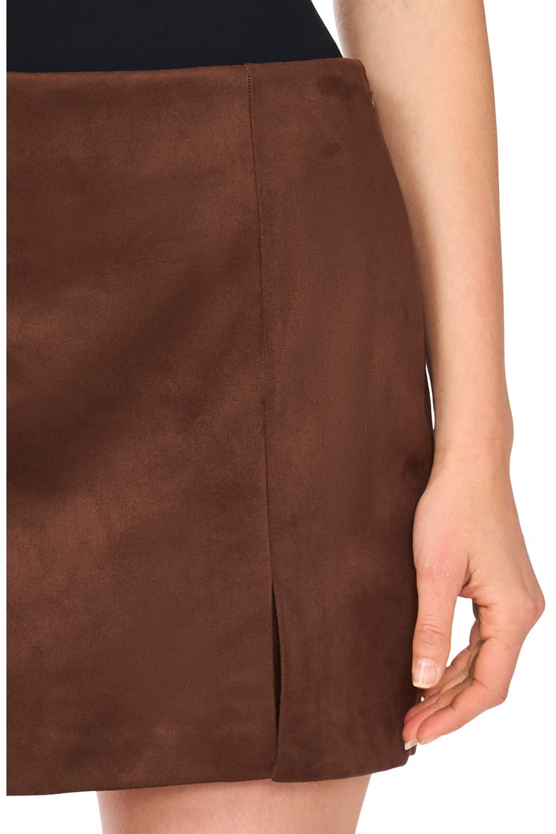 Faux Leather Skort, Alternate, color, CHOCOLATE