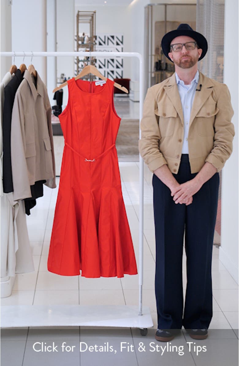 Clarisse Belted Midi Dress, sales video thumbnail