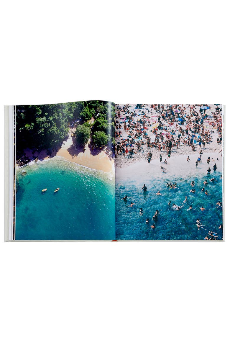 Graphic Image Beach Life Leather Coffee Table Book, Alternate, color, Ivory