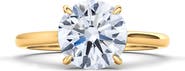 HauteCarat Round Brilliant Cut Lab Created Diamond Ring